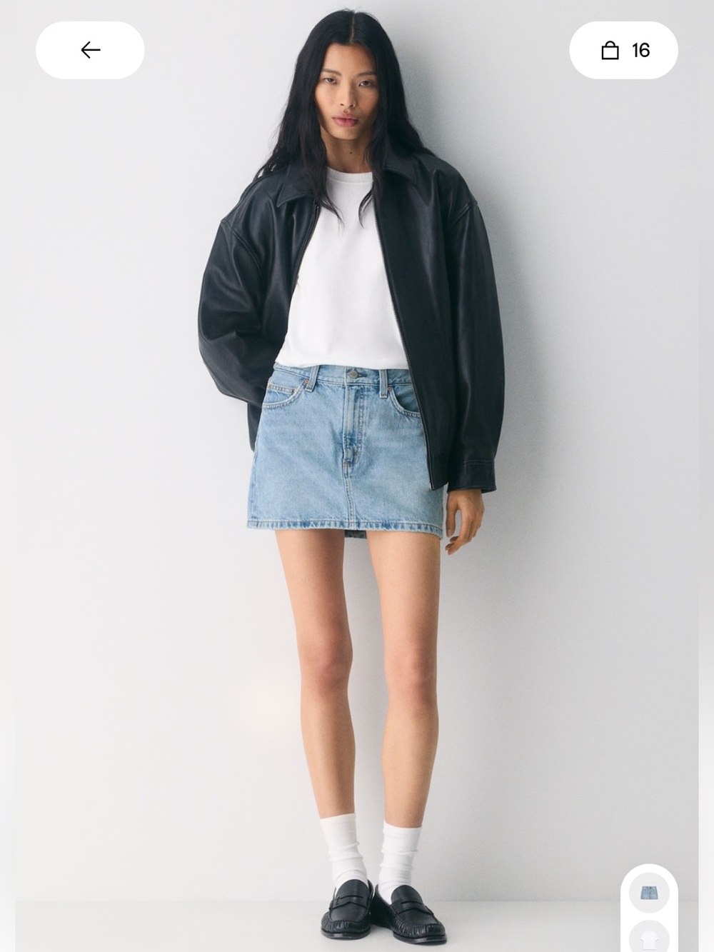 Denim Forum '90s Ricci Micro Denim Skirt